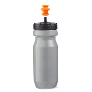 22 Fluid Ounces Cycling Water Bottle, Black and Gray