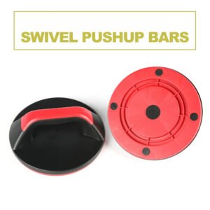 Essential Swivel Perfect Push-up handles, Pair, Black & Red